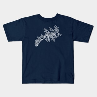 Leafy Sedragon Ink Art - detailed marine animal design Kids T-Shirt